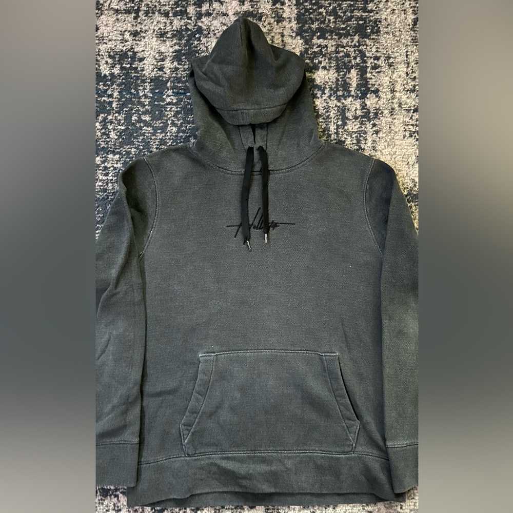 Hollister Gray/Black Hoodie (Large)